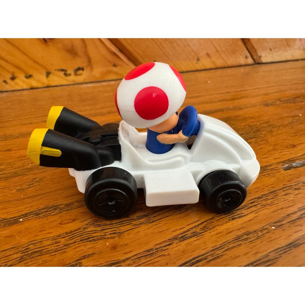 McDonalds 2024 Nintendo Toad Mario Kart Toy Race Car